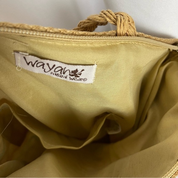 Wayan Natural Wear Linen Embroidered Boho Woven Tote HandBag Beach Hippie - Picture 7 of 12